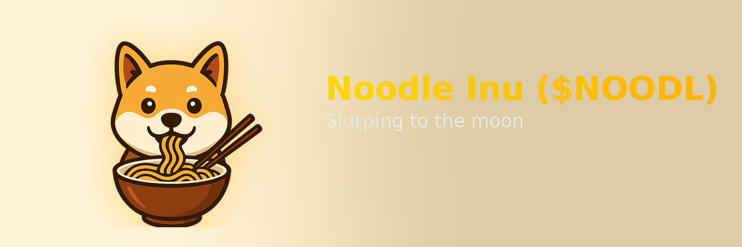 Noodle Inu — hungry dog slurping ramen to the moon